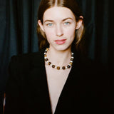 Large Tiger Eye & Freshwater Pearl Necklace - floysun