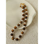 Large Tiger Eye & Freshwater Pearl Necklace - floysun