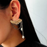 Lash Fringe Statement Earrings - floysun