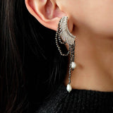 Lash Fringe Statement Earrings - floysun
