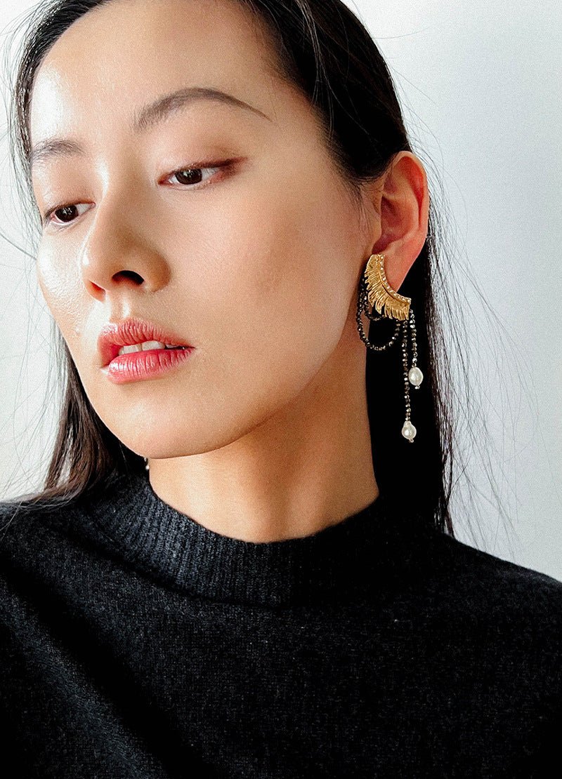 Lash Fringe Statement Earrings - floysun