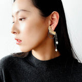 Lash Fringe Statement Earrings - floysun