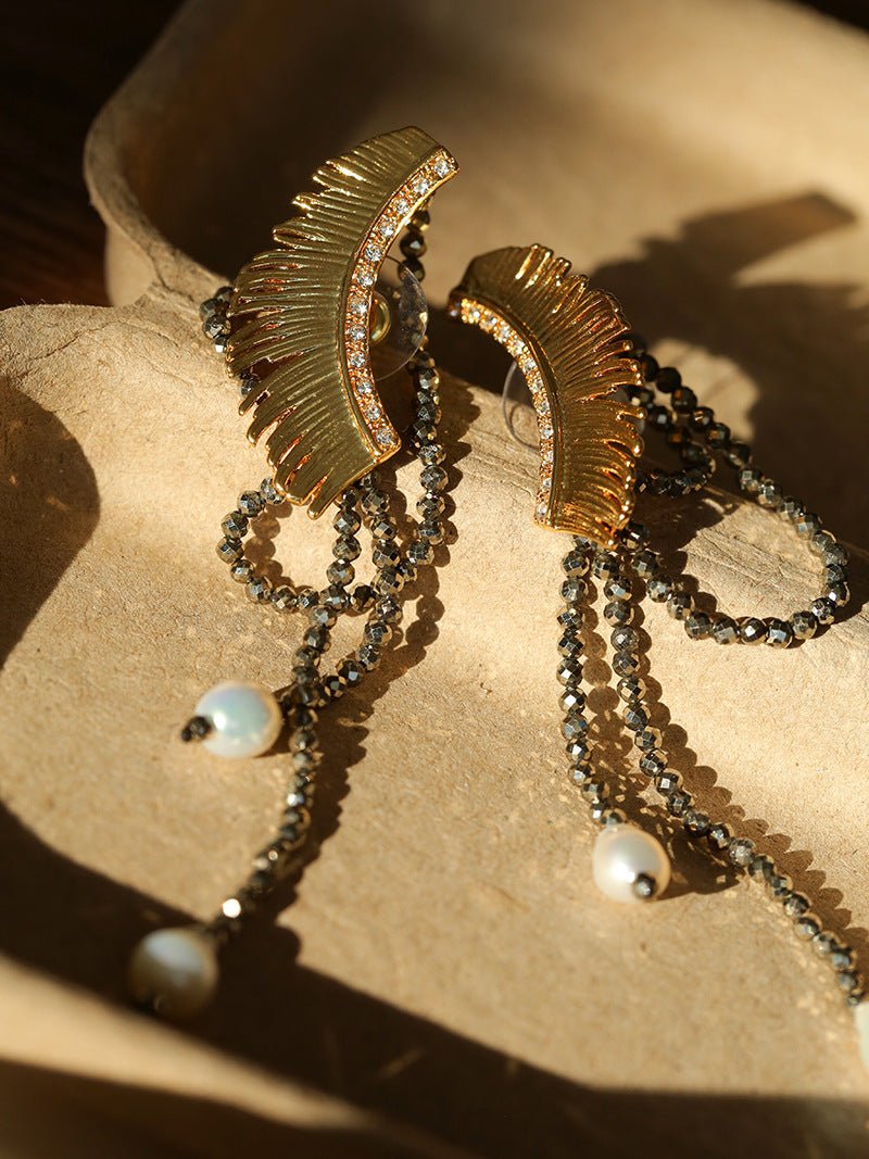 Lash Fringe Statement Earrings - floysun