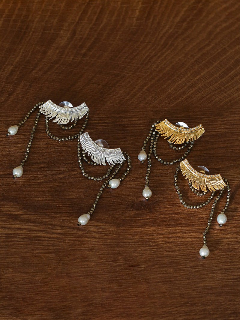 Lash Fringe Statement Earrings - floysun