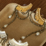 Lash Fringe Statement Earrings - floysun