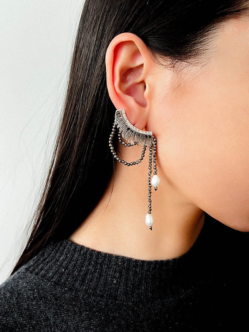 Lash Fringe Statement Earrings - floysun