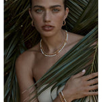 Lava Gold Bead & Pearl Necklace - floysun