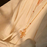 Lava Rose Quartz Flower Necklace - floysun