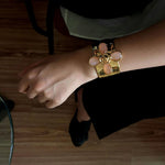 Lava Rose Quartz Wide Cuff Bracelet - floysun