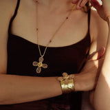 Lava Rose Wide Cuff Bracelet - floysun