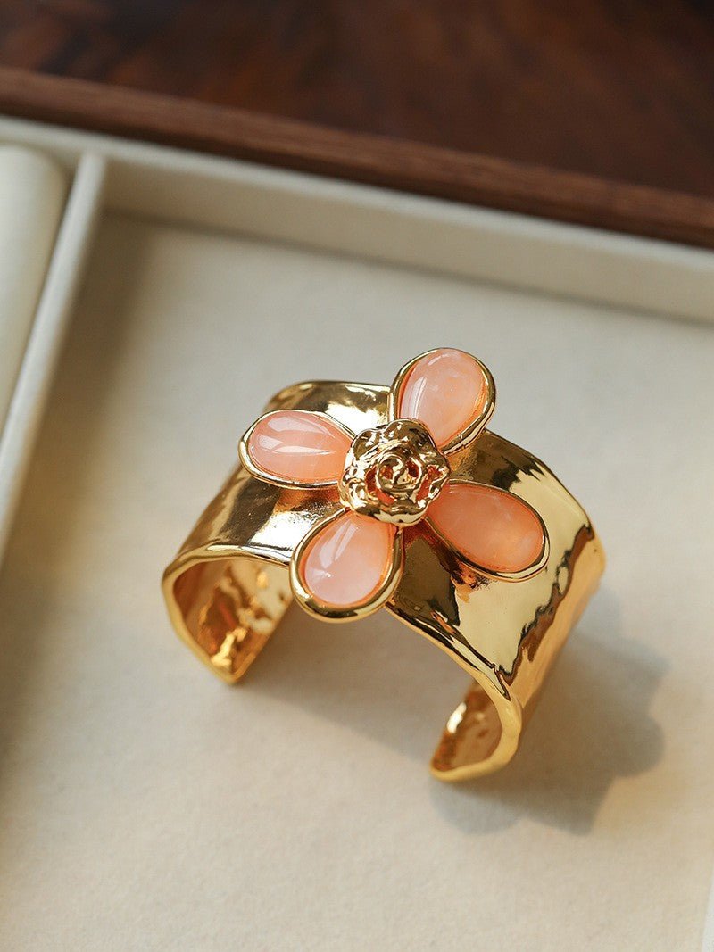Lava Rose Wide Cuff Bracelet - floysun