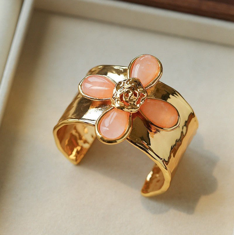 Lava Rose Wide Cuff Bracelet - floysun