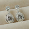 Lava Texture Inlaid Zircon Teardrop Stud Earrings - floysun