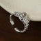 Lava Textured Cubic Zirconia Open Adjustable Statement Rings - floysun
