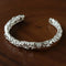 Lava Textured Cubic Zirconia Open Cuff Bracelet - floysun
