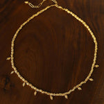 Lava Textured Multi-Charm Dangle Gold Layering Necklace - floysun