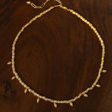 Lava Textured Multi-Charm Dangle Gold Layering Necklace - floysun