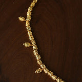 Lava Textured Multi-Charm Dangle Gold Layering Necklace - floysun