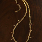 Lava Textured Multi-Charm Dangle Gold Layering Necklace - floysun