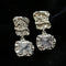 Lava Textured Square Cubic Zirconia Drop Earrings - floysun