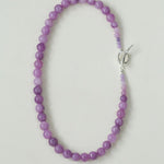 Lavender Grapevine Gemstone Beaded Necklace - floysun