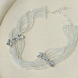 Layered Cat Eye Stone Choker - floysun
