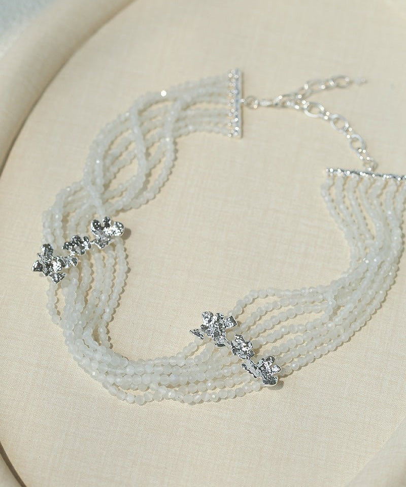 Layered Cat Eye Stone Choker - floysun