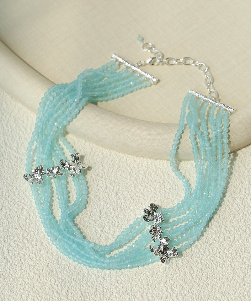 Layered Cat Eye Stone Choker - floysun