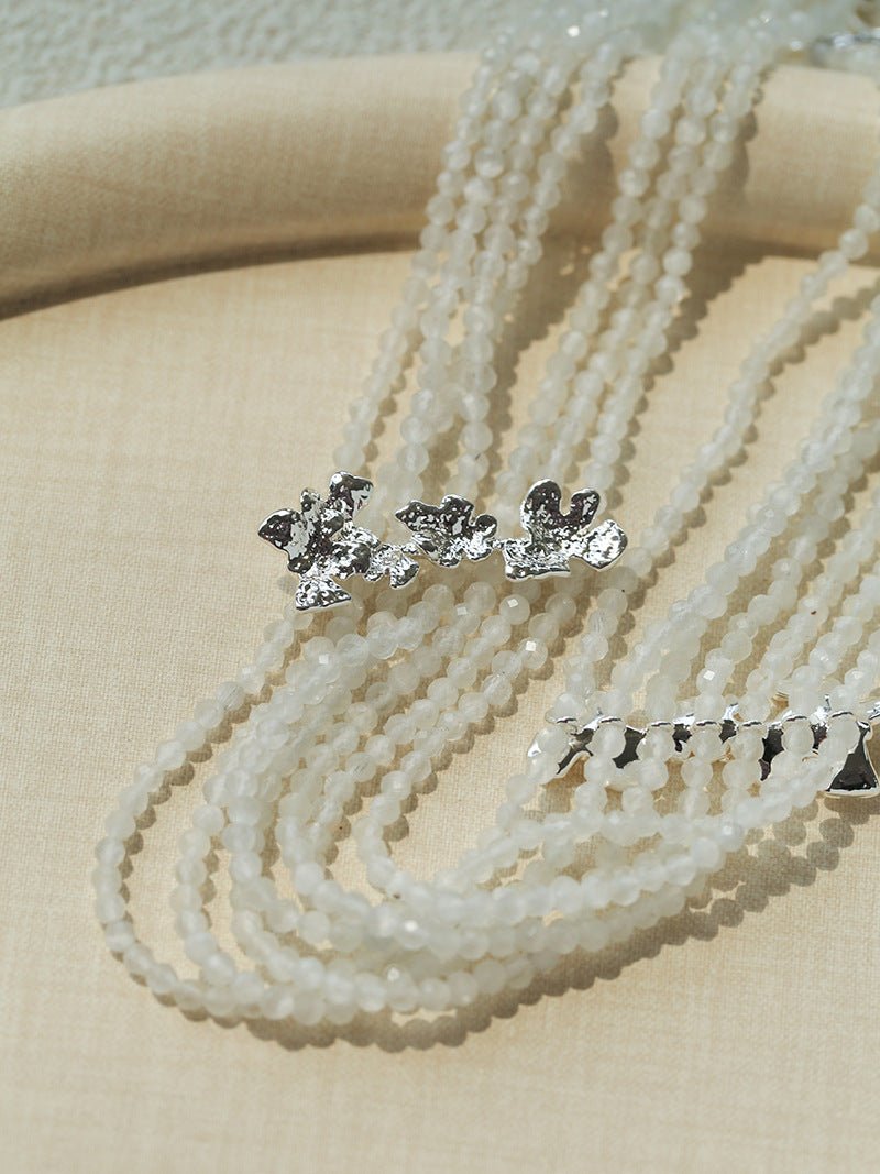 Layered Cat Eye Stone Choker - floysun