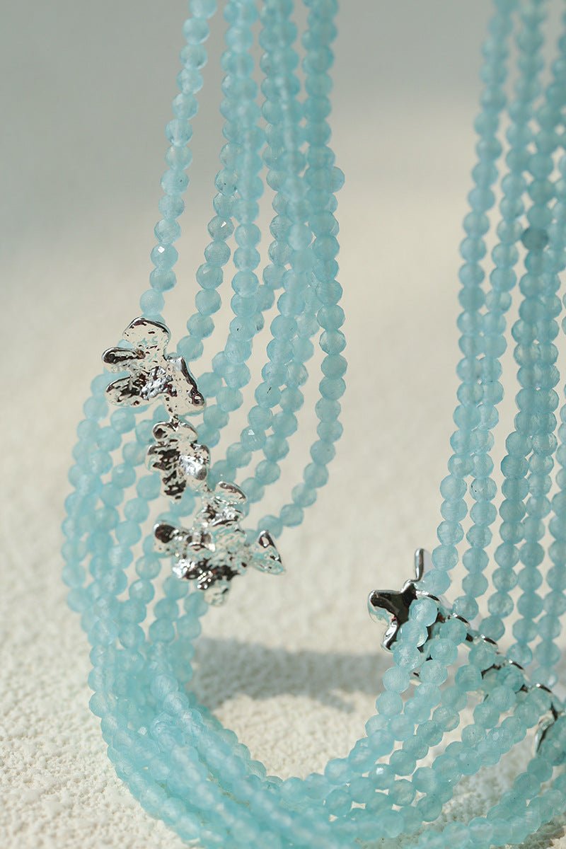 Layered Cat Eye Stone Choker - floysun
