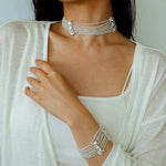 Layered Cat Eye Stone Choker - floysun
