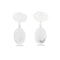 Layered Oval Clear Quartz Drop Earrings - floysun