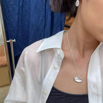 Layered Oval White Jade Drop Earrings - floysun