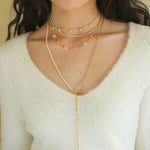 Layered Pearl and Chains Necklace Type A - floysun
