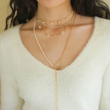 Layered Pearl and Chains Necklace Type A - floysun