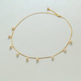 Layered Pearl and Chains Necklace Type A