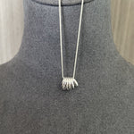 Layered Round Shell Line Pendant Necklace 925 Sterling Silver - floysun