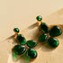 Lilac Blossom Green Glass Earrings - floysun