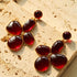 Lilac Blossom Red Glass Earrings - floysun