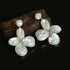 Lilac Blossom White & Gray Mother - of - Pearl Earrings - floysun