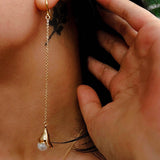 Lily of the Valley Pearl Threader Earrings - floysun
