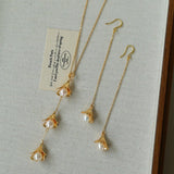 Lily of the Valley Pearl Y Necklace - floysun