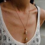Lily of the Valley Pearl Y Necklace - floysun