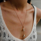 Lily of the Valley Pearl Y Necklace - floysun