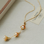 Lily of the Valley Pearl Y Necklace - floysun