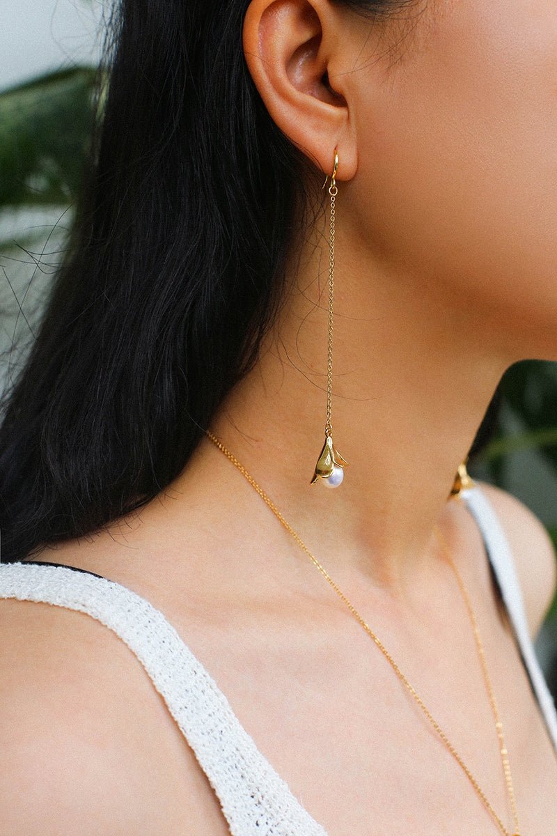Lily of the Valley Pearl Y Necklace - floysun