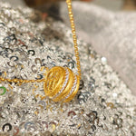 LinAura Pavé Pendant Necklace – Brushed Linear Charm - floysun