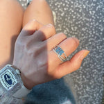 Linear Design Aquamarine Ring - floysun