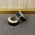 Liquid Enamel Arc Stud Earrings – Refined Luxury Curve Design - floysun