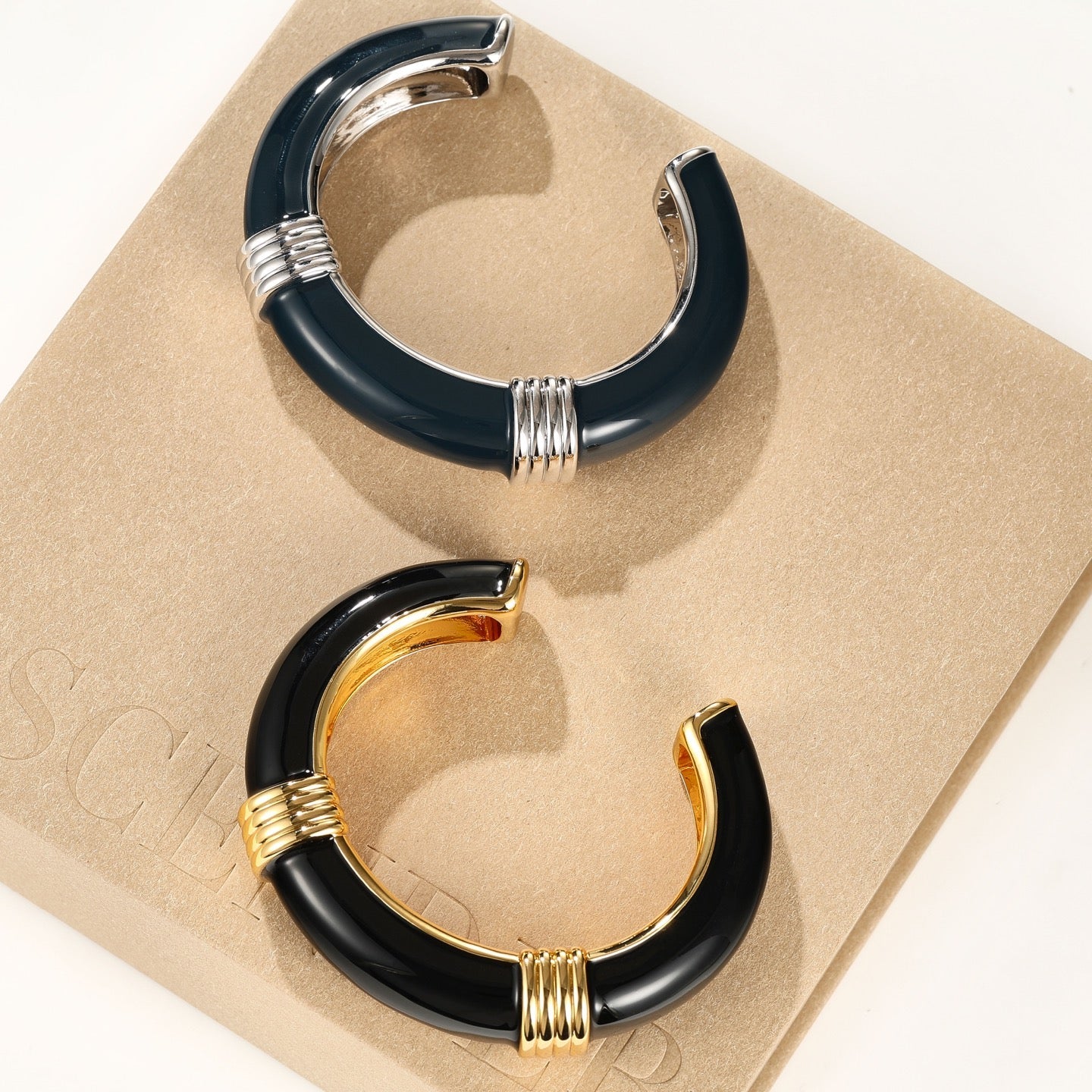 Liquid Enamel Open Bangle – Original Minimalist Luxury Design - floysun